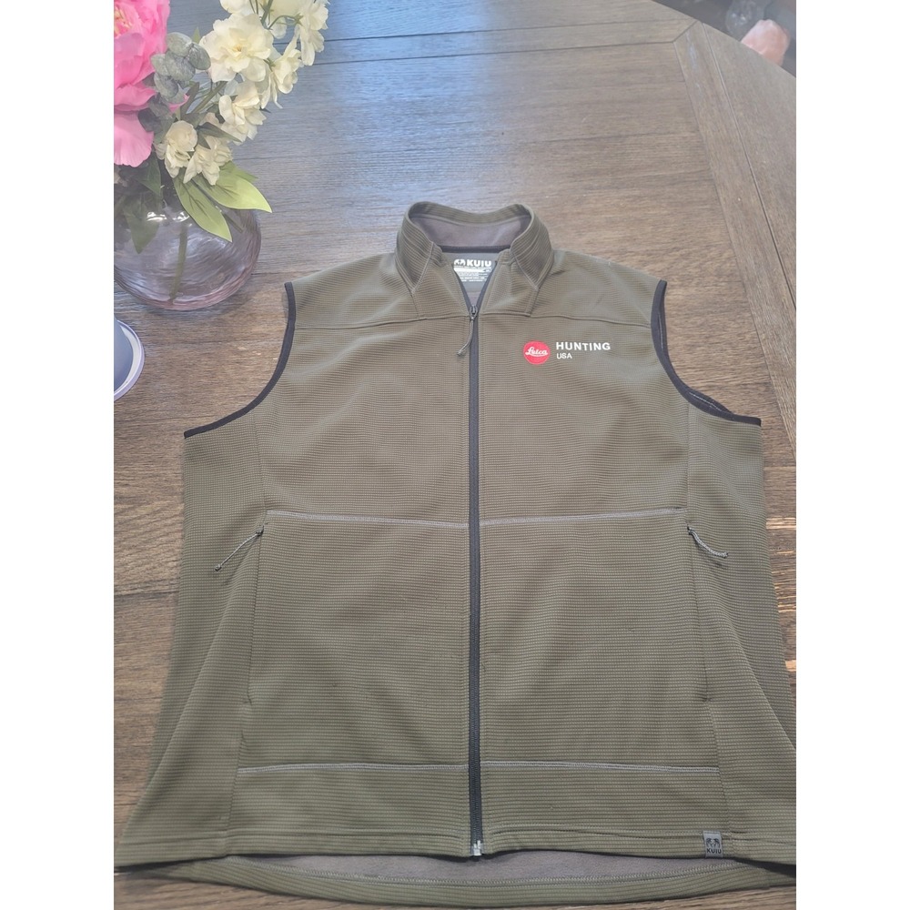 KUIU Peloton 240 Vest Mens Large Olive Green Wind Resistant Fleece DWR Hunting